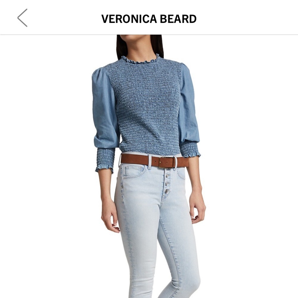 NWT Veronica Beard Smocked top